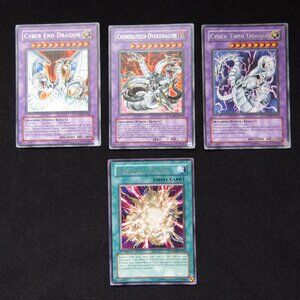 4 CARDS Yu-Gi-Oh YuGiOh Cyber Dragon Set - Pokemon and Dungeons & Dragons Fans